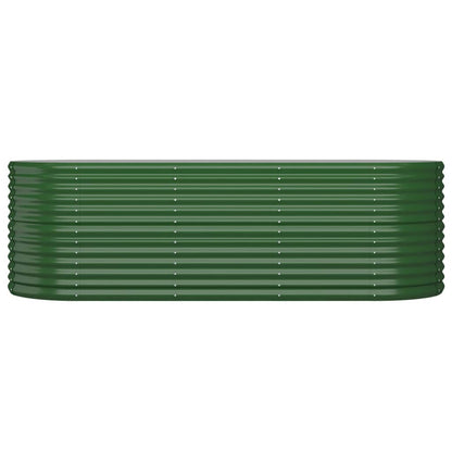 vidaXL Garden Raised Bed | Green | Powder-coated steel | Extra Large | Tough