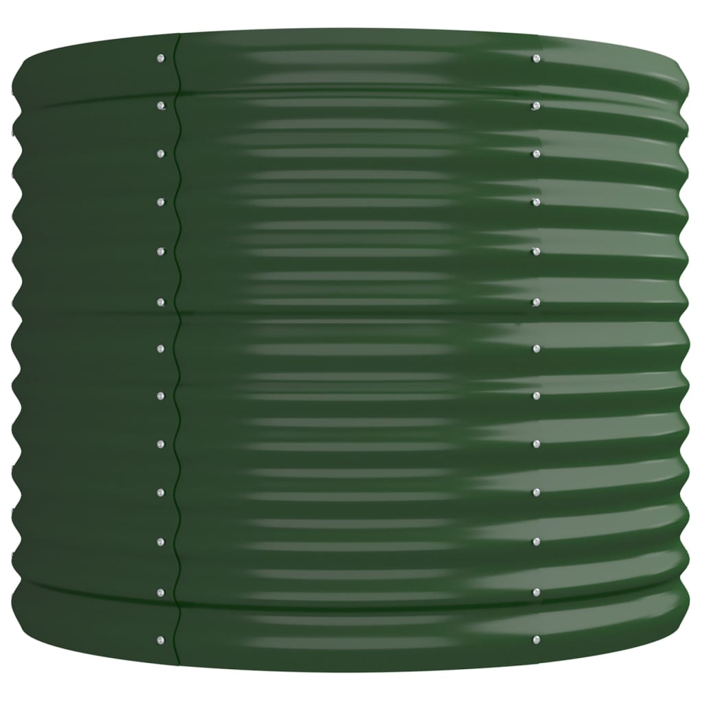 vidaXL Garden Raised Bed | Green | Powder-coated steel | Extra Large | Tough