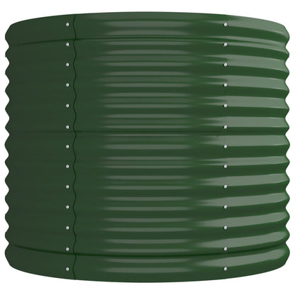 vidaXL Garden Raised Bed | Green | Powder-coated steel | Extra Large | Tough
