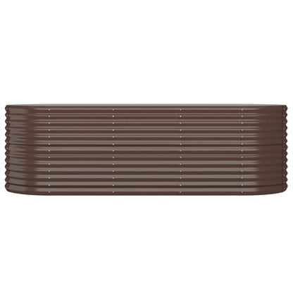 vidaXL Garden Raised Bed | Brown | Powder-coated steel | Large