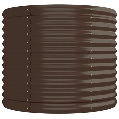 vidaXL Garden Raised Bed | Brown | Powder-coated steel | Large