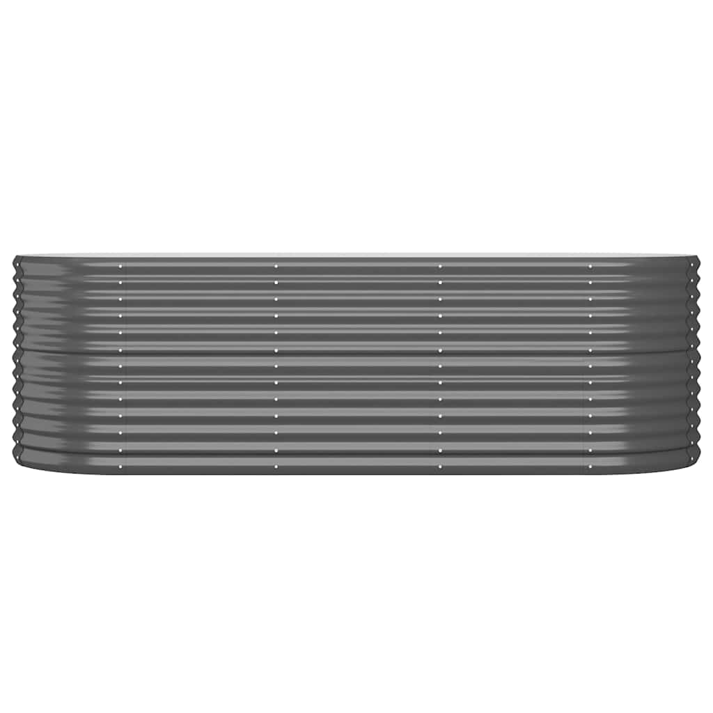 vidaXL Garden Raised Bed | Anthracite | Powder-coated steel | Large |  Durable