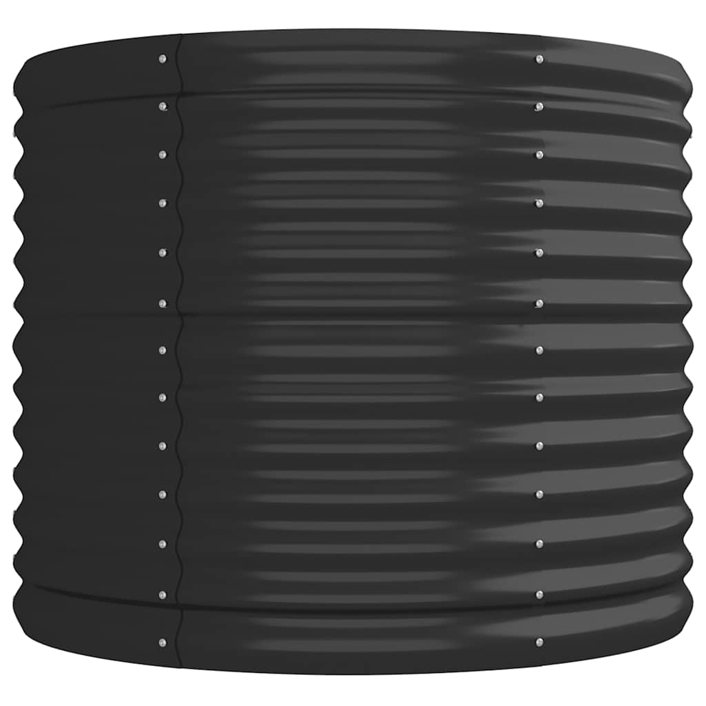 vidaXL Garden Raised Bed | Anthracite | Powder-coated steel | Large |  Durable