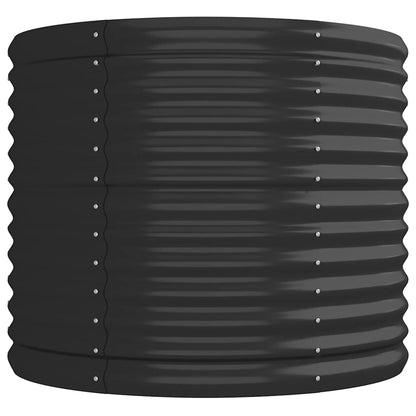 vidaXL Garden Raised Bed | Anthracite | Powder-coated steel | Large |  Durable