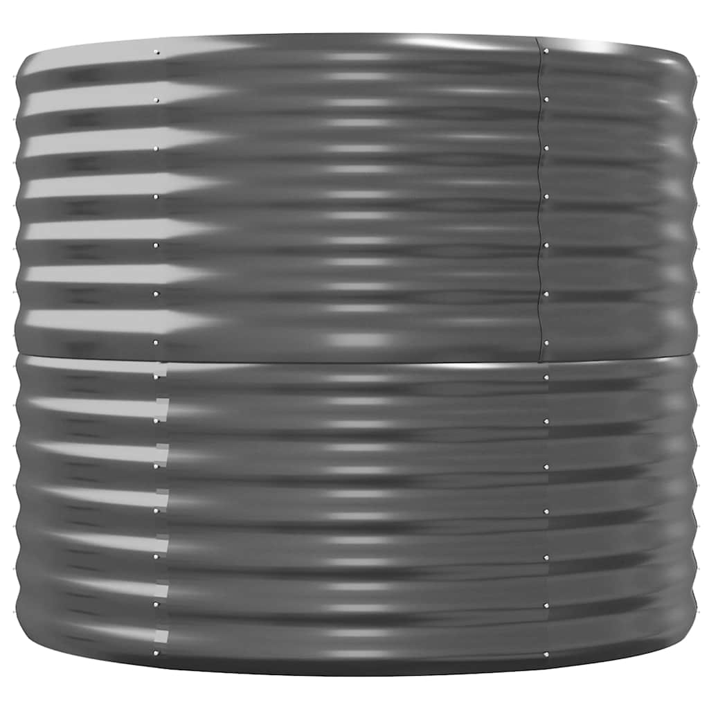 vidaXL Garden Raised Bed | Anthracite | Powder-coated steel | Large |  Durable