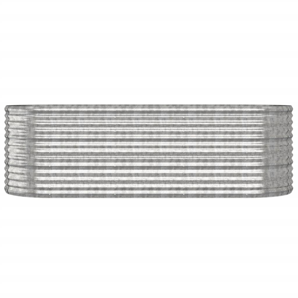vidaXL Garden Raised Bed Galvanised Steel 224x80x68 cm Silver