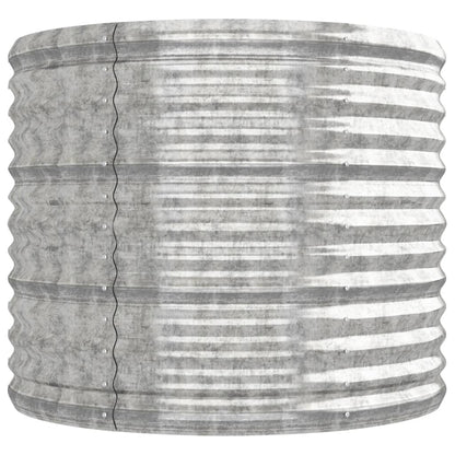 vidaXL Garden Raised Bed Galvanised Steel 224x80x68 cm Silver