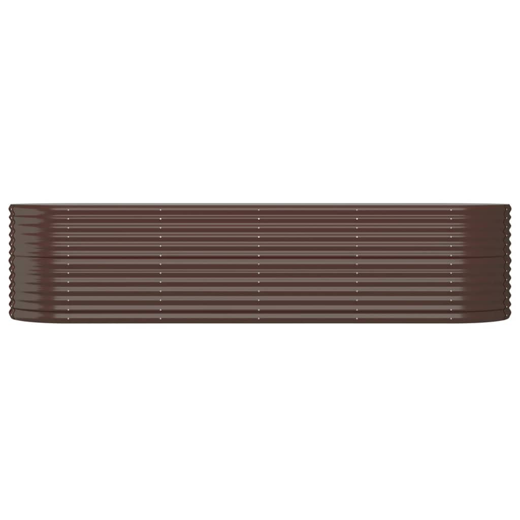 vidaXL Garden Raised Bed Galvanised Steel 296x80x68 cm Brown