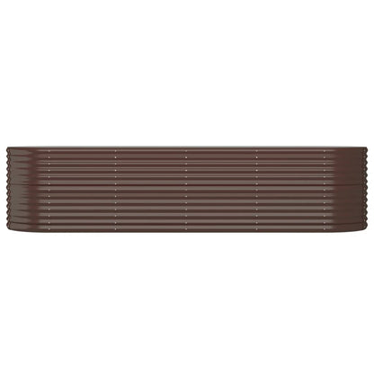 vidaXL Garden Raised Bed Galvanised Steel 296x80x68 cm Brown