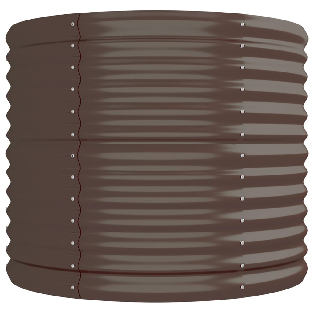 vidaXL Garden Raised Bed Galvanised Steel 296x80x68 cm Brown