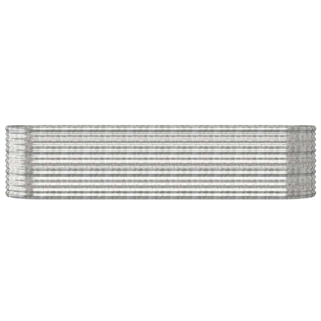 vidaXL Garden Raised Bed Galvanised Steel 296x80x68 cm Silver