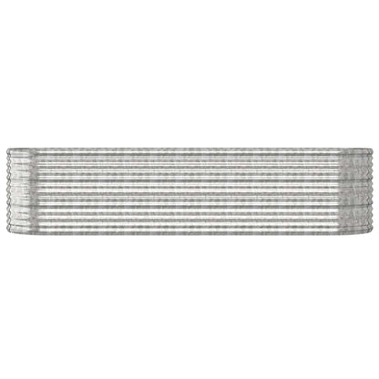 vidaXL Garden Raised Bed Galvanised Steel 296x80x68 cm Silver