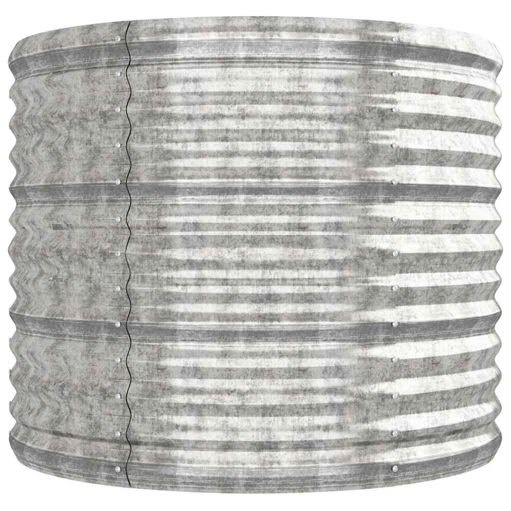 vidaXL Garden Raised Bed Galvanised Steel 296x80x68 cm Silver
