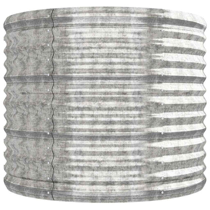 vidaXL Garden Raised Bed Galvanised Steel 296x80x68 cm Silver