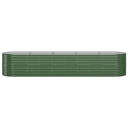 vidaXL Garden Raised Bed Galvanised Steel 368x80x68 cm Green