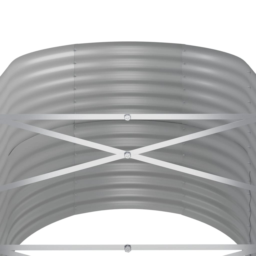 vidaXL Garden Raised Bed Galvanised Steel 368x80x68 cm Green