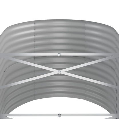 vidaXL Garden Raised Bed Galvanised Steel 368x80x68 cm Green
