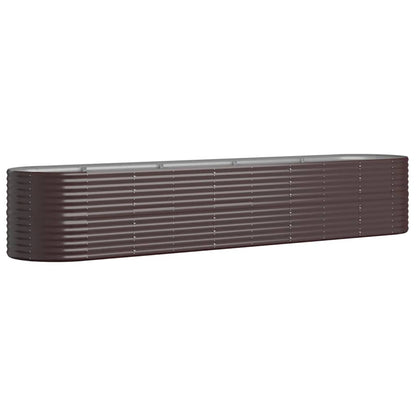 vidaXL Garden Raised Bed Galvanised Steel 368x80x68 cm Brown