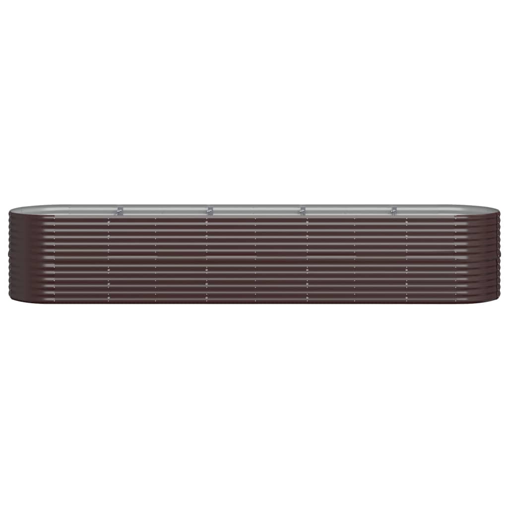 vidaXL Garden Raised Bed Galvanised Steel 368x80x68 cm Brown