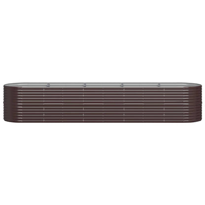 vidaXL Garden Raised Bed Galvanised Steel 368x80x68 cm Brown