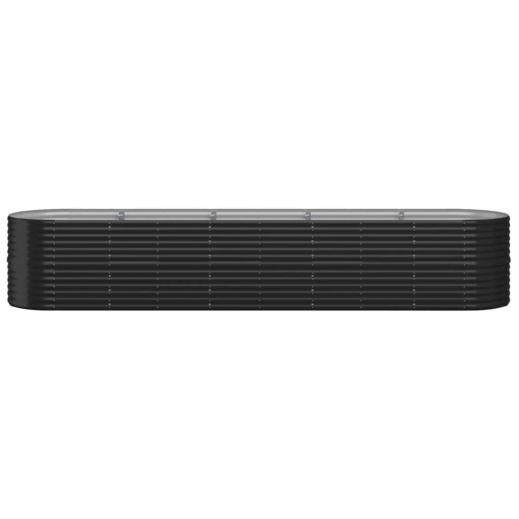 vidaXL Garden Raised Bed Galvanised Steel 368x80x68 cm Anthracite