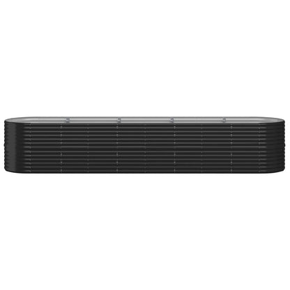 vidaXL Garden Raised Bed Galvanised Steel 368x80x68 cm Anthracite