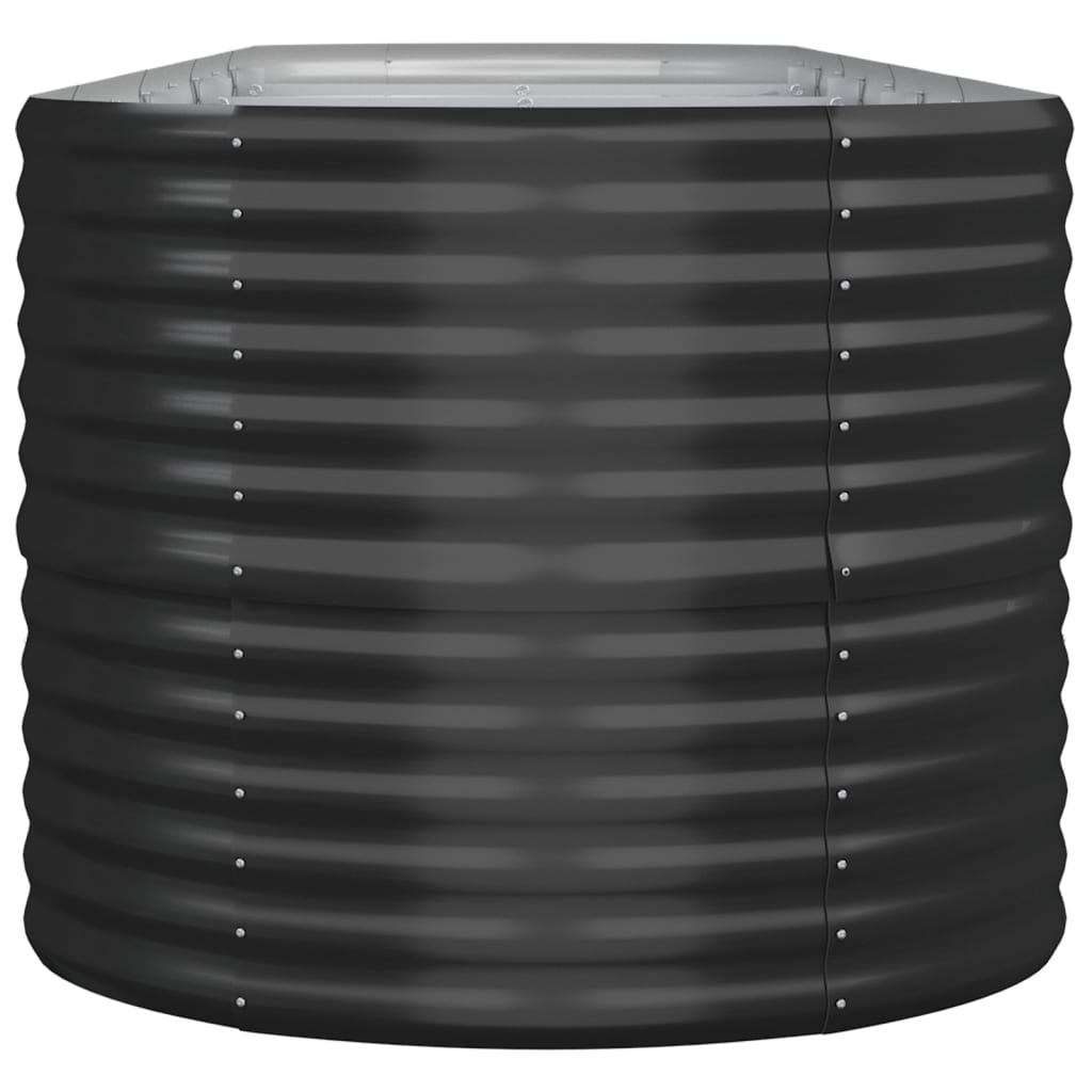 vidaXL Garden Raised Bed Galvanised Steel 368x80x68 cm Anthracite