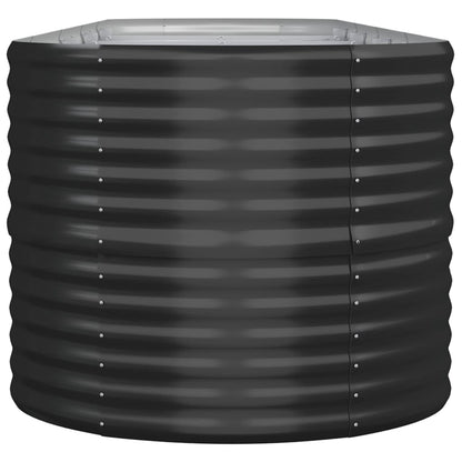 vidaXL Garden Raised Bed Galvanised Steel 368x80x68 cm Anthracite