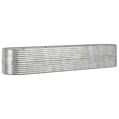 vidaXL Garden Raised Bed Galvanised Steel 368x80x68 cm Silver
