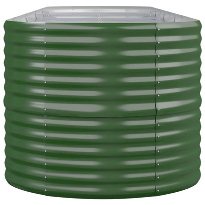 vidaXL Garden Raised Bed Galvanised Steel 440x80x68 cm Green