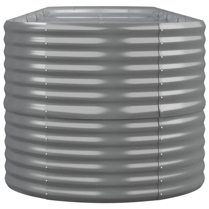vidaXL Garden Raised Bed Galvanised Steel 440x80x68 cm Grey