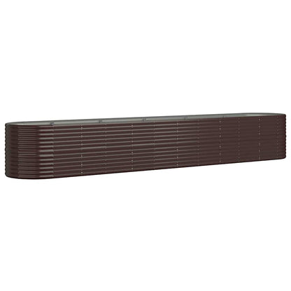 vidaXL Garden Raised Bed | Brown | Powder-coated Steel | Large | Durable