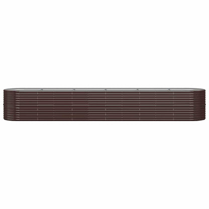 vidaXL Garden Raised Bed | Brown | Powder-coated Steel | Large | Durable