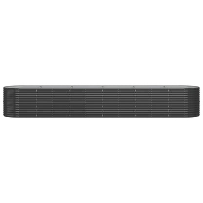 vidaXL Garden Raised Bed Galvanised Steel 440x80x68 cm Anthracite