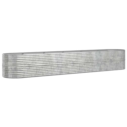 vidaXL Garden Raised Bed | Silver | Powder-Coated Steel | Large
