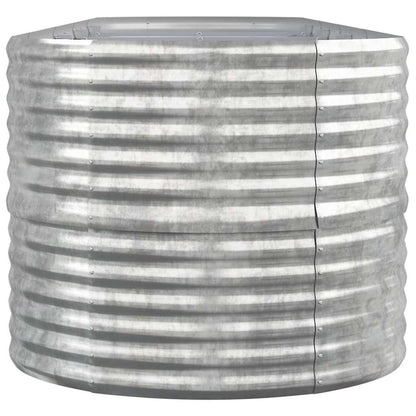 vidaXL Garden Raised Bed | Silver | Powder-Coated Steel | Large