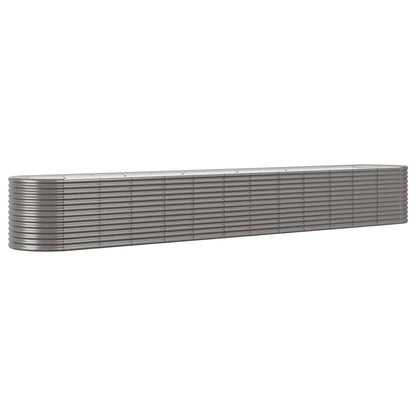 vidaXL Garden Raised Bed Powder-coated Steel 512x80x68 cm Grey