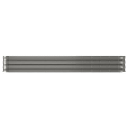vidaXL Garden Raised Bed Powder-coated Steel 512x80x68 cm Grey