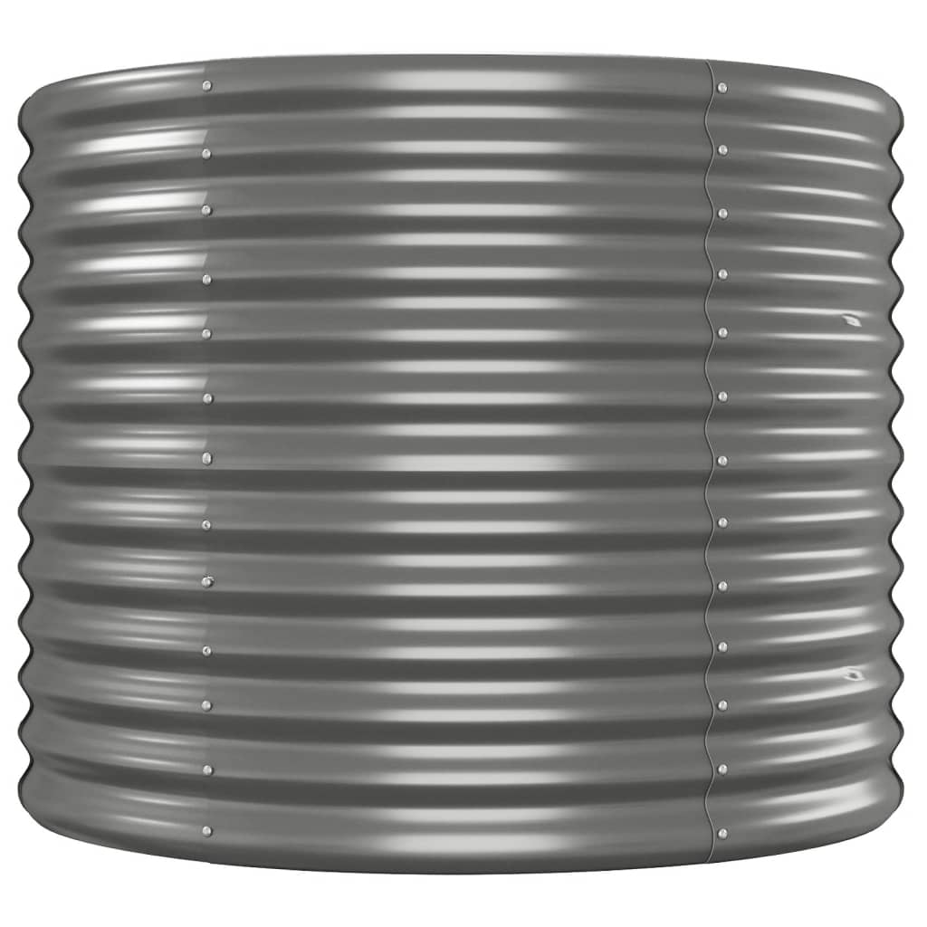vidaXL Garden Raised Bed Powder-coated Steel 512x80x68 cm Grey