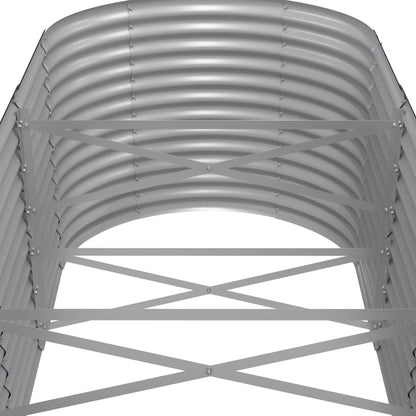 vidaXL Garden Raised Bed Powder-coated Steel 512x80x68 cm Grey