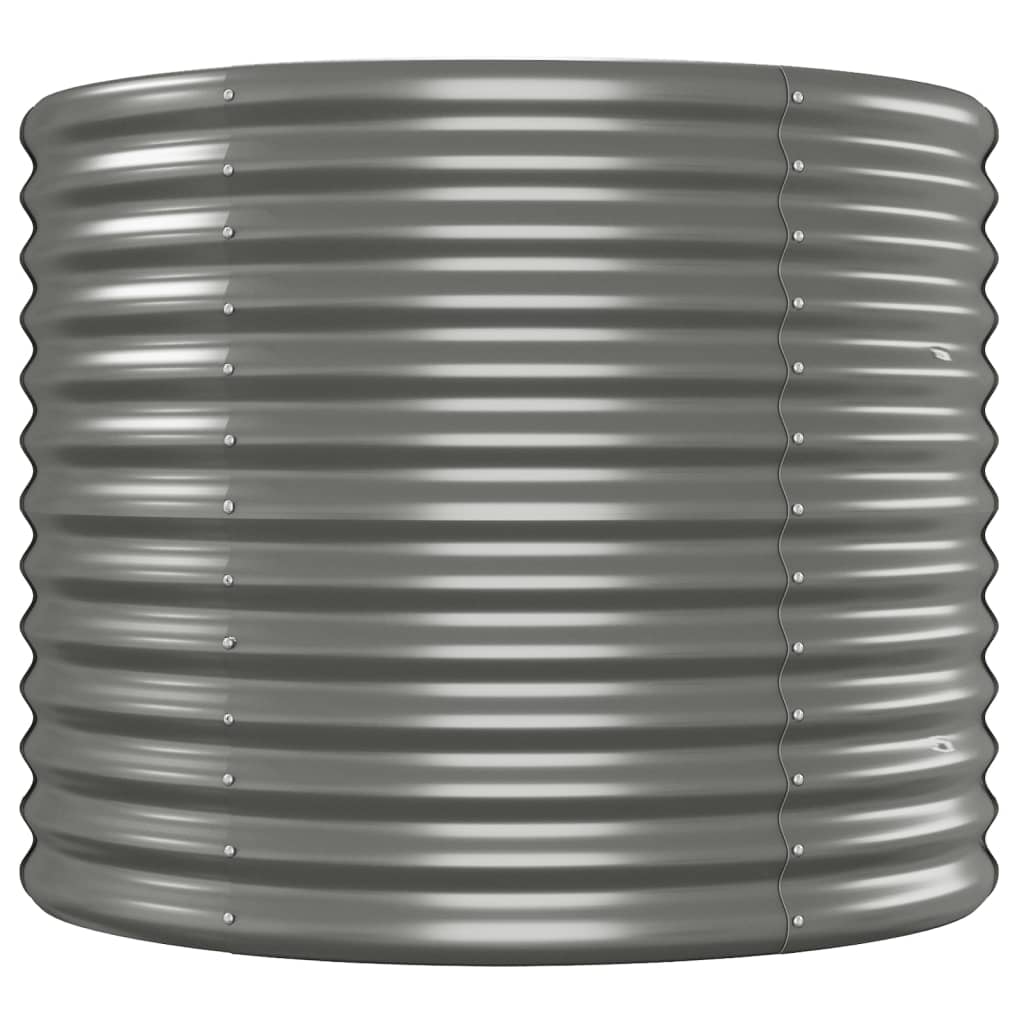 vidaXL Garden Raised Bed Powder-coated Steel 620x80x68 cm Grey