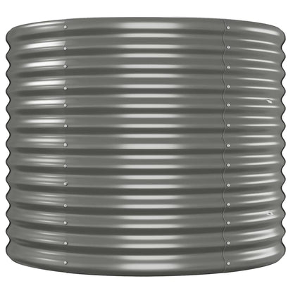 vidaXL Garden Raised Bed Powder-coated Steel 620x80x68 cm Grey