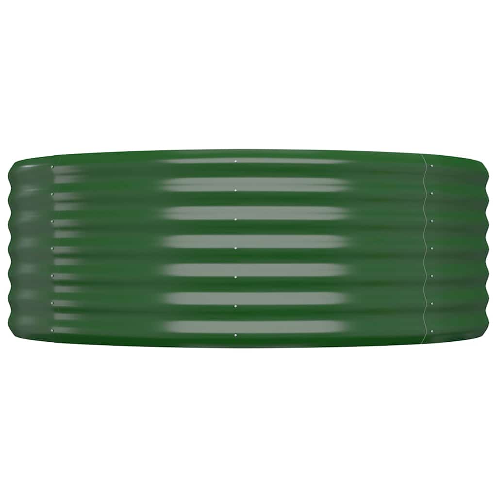 vidaXL Garden Raised Bed Galvanised Steel 100x100x36 cm Green