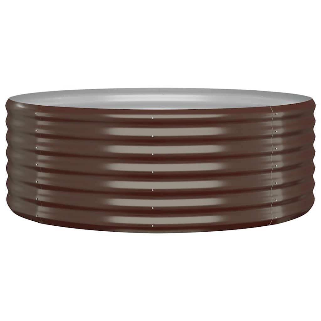 vidaXL Garden Raised Bed Galvanised Steel 100x100x36 cm Brown