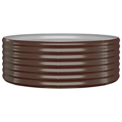 vidaXL Garden Raised Bed Galvanised Steel 100x100x36 cm Brown