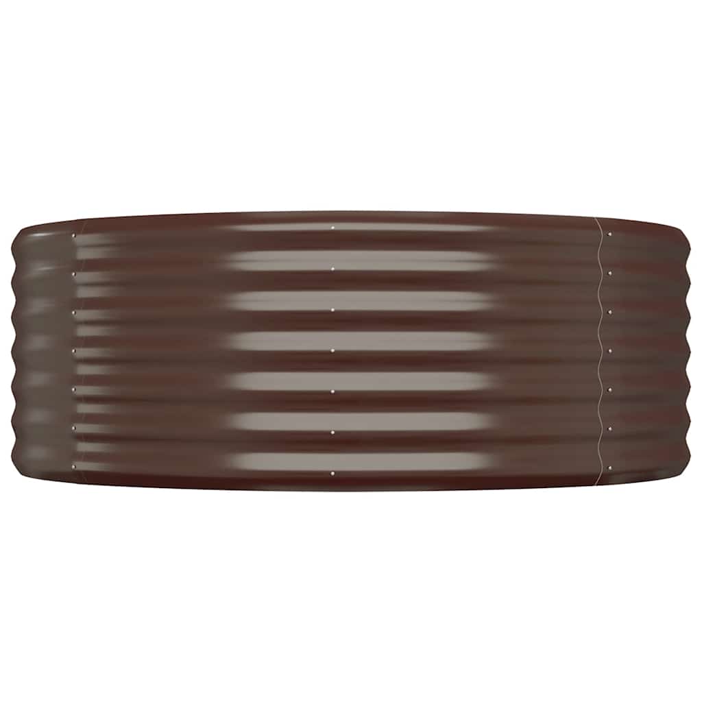 vidaXL Garden Raised Bed Galvanised Steel 100x100x36 cm Brown