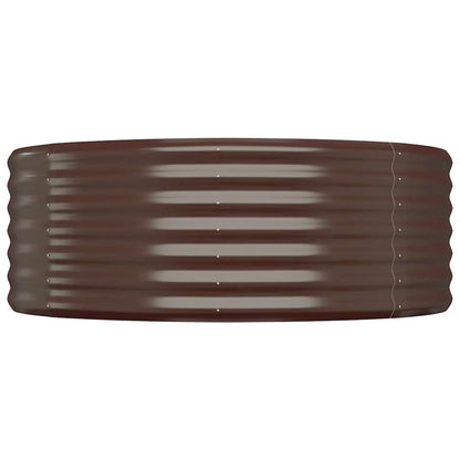 vidaXL Garden Raised Bed Galvanised Steel 100x100x36 cm Brown