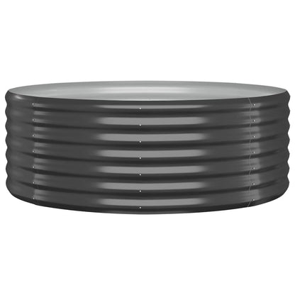 vidaXL Garden Raised Bed | Anthracite | Powder-coated steel | 100 cm diameter