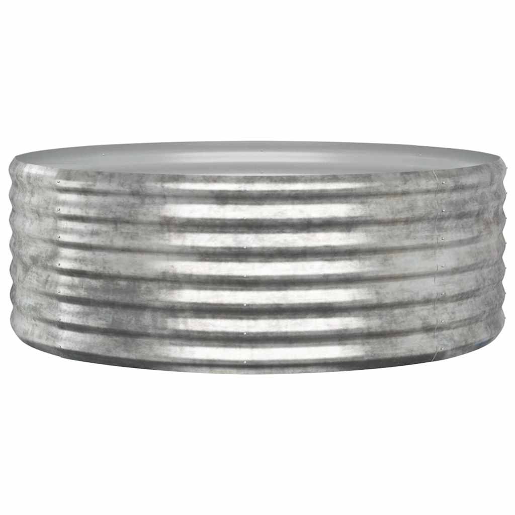 vidaXL Garden Raised Bed | Silver | Powder-coated steel