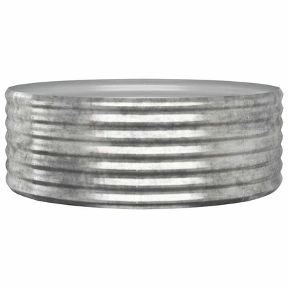 vidaXL Garden Raised Bed | Silver | Powder-coated steel